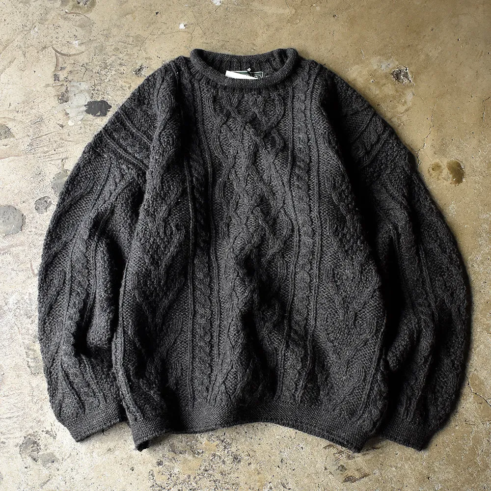 90's～ British Wool naturally フィッシャーマン アランニットセーター イギリス製 231231H