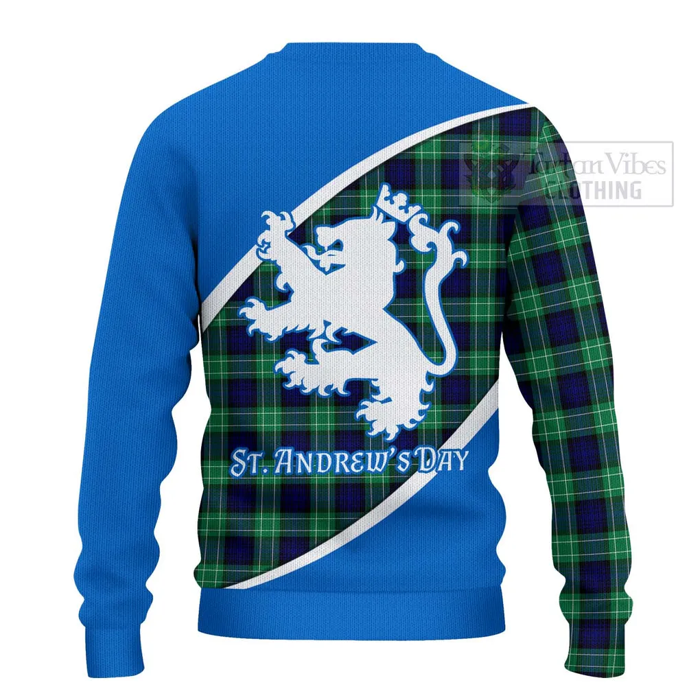 Abercrombie Family Crest Tartan Ugly Sweater Celebrate Saint Andrew's Day in Style