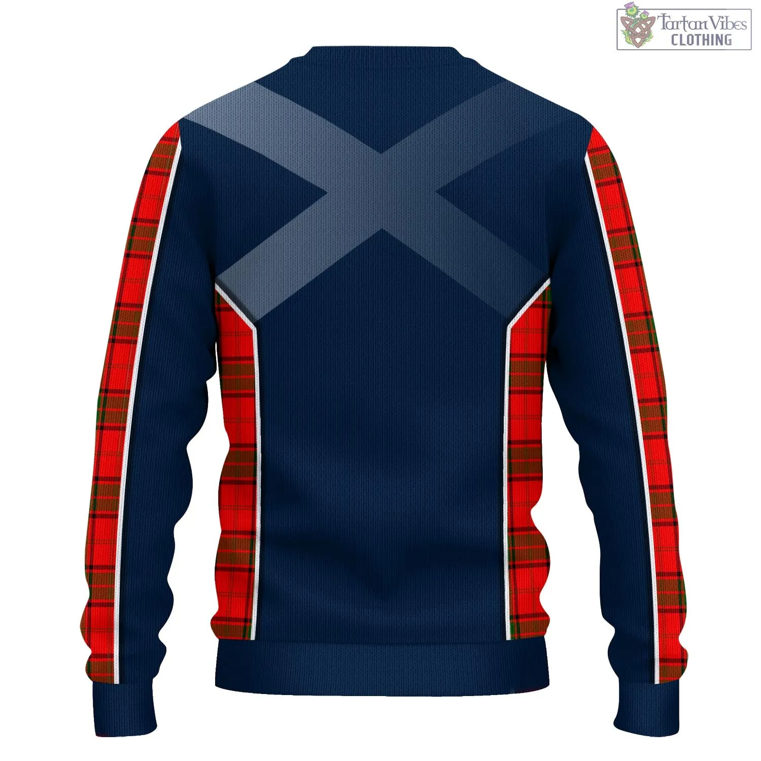 Adair Tartan Knitted Sweatshirt with Family Crest and Scottish Thistle Vibes Sport Style