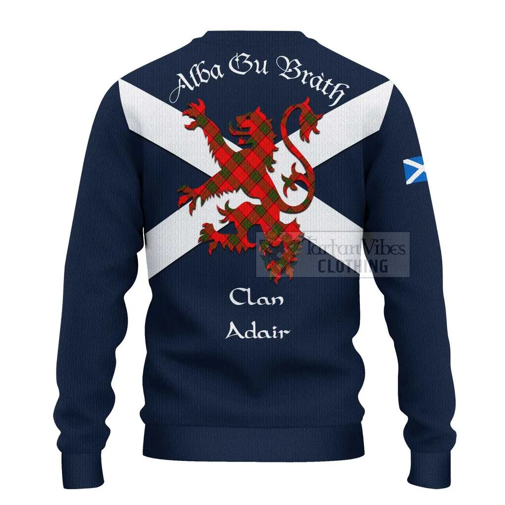 Adair Tartan Lion Rampant Ugly Sweater Proudly Display Your Heritage with Alba Gu Brath and Clan Name