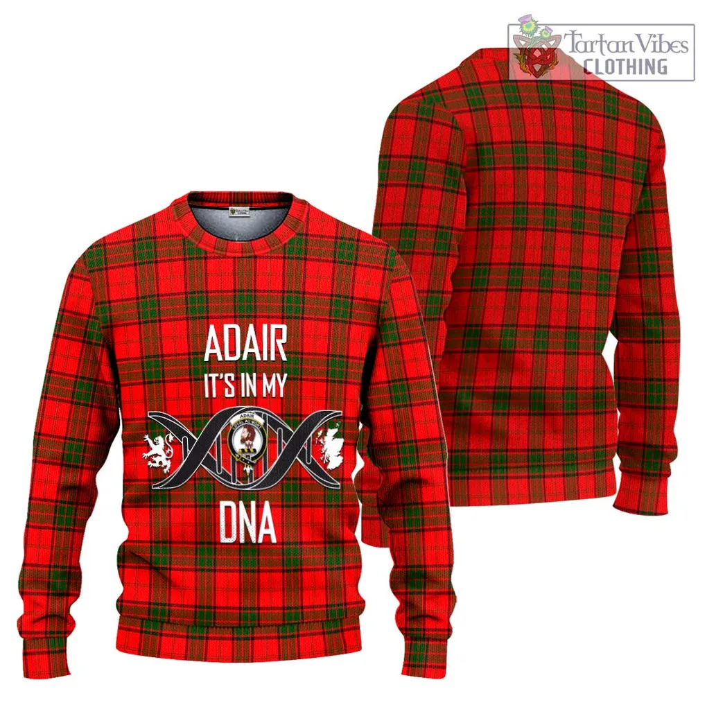 Adair Tartan Ugly Sweater with Family Crest DNA In Me Style