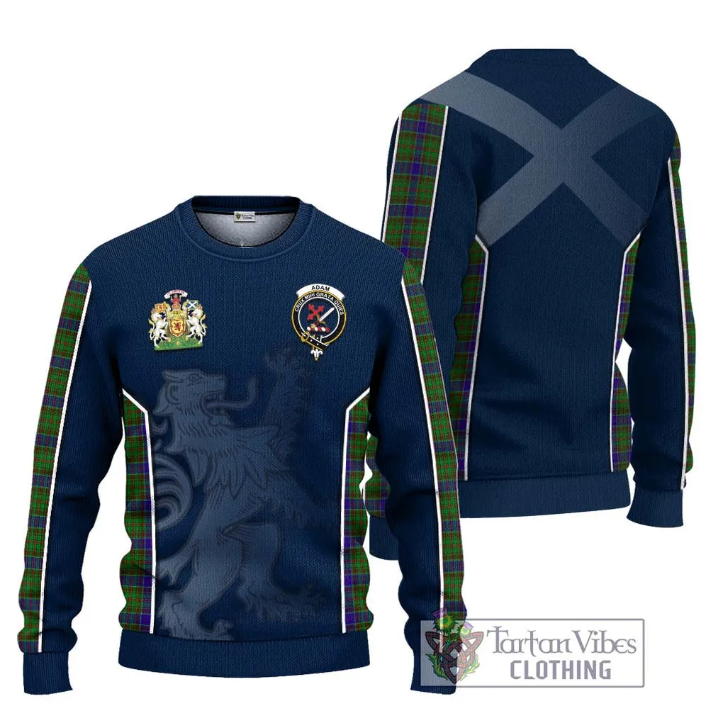 Adam Tartan Ugly Sweater with Family Crest and Lion Rampant Vibes Sport Style