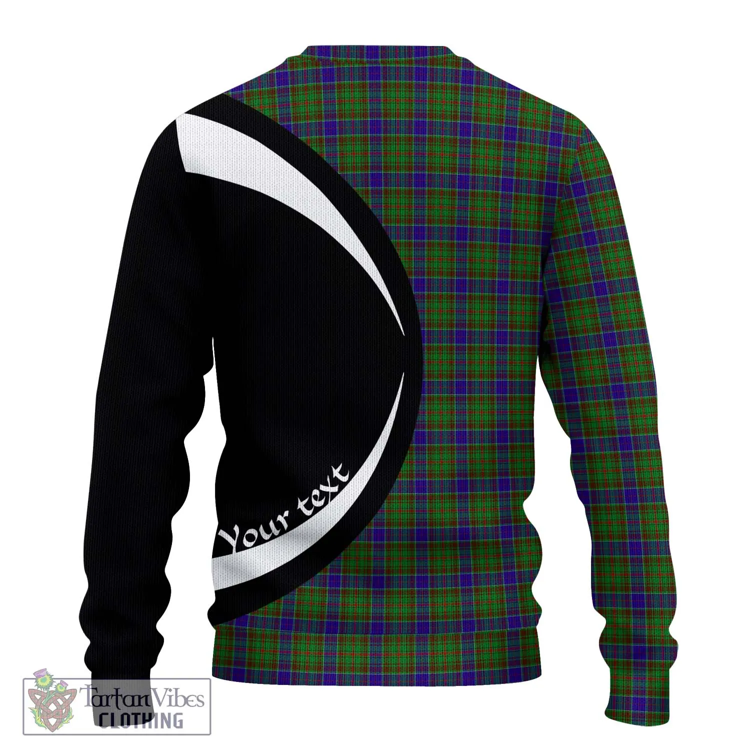 Adam Tartan Ugly Sweater with Family Crest Circle Style