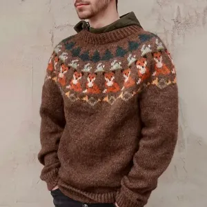 Adan - Knitted Sweater with Pattern