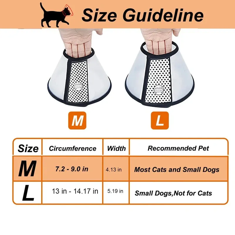 Adjustable Recovery Cone for Cats, Mini Dogs, & Rabbits