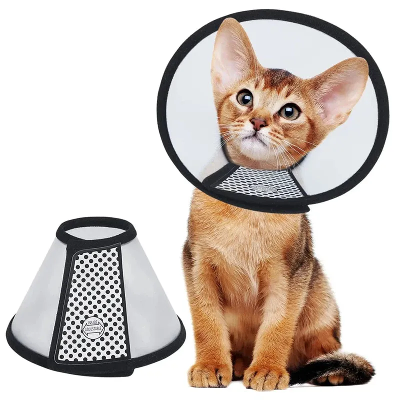 Adjustable Recovery Cone for Cats, Mini Dogs, & Rabbits