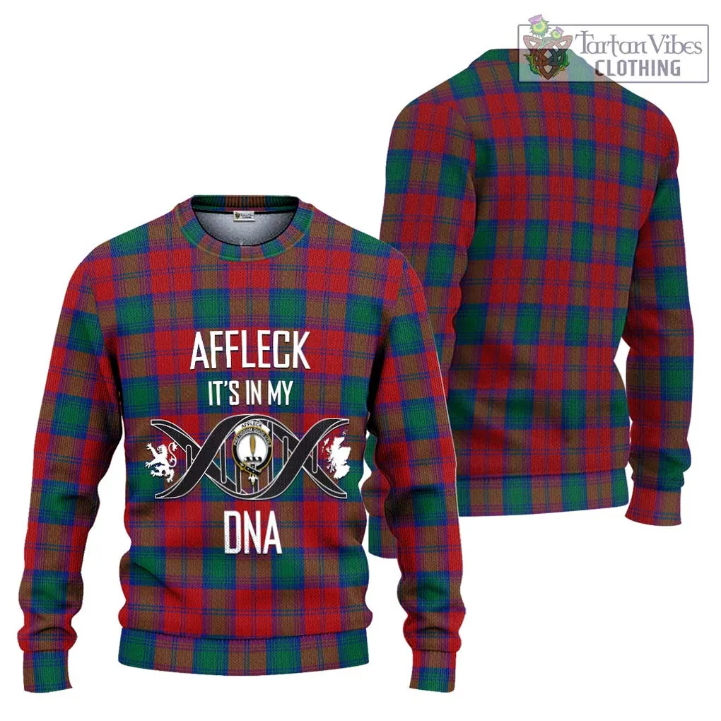 Affleck Tartan Ugly Sweater with Family Crest DNA In Me Style