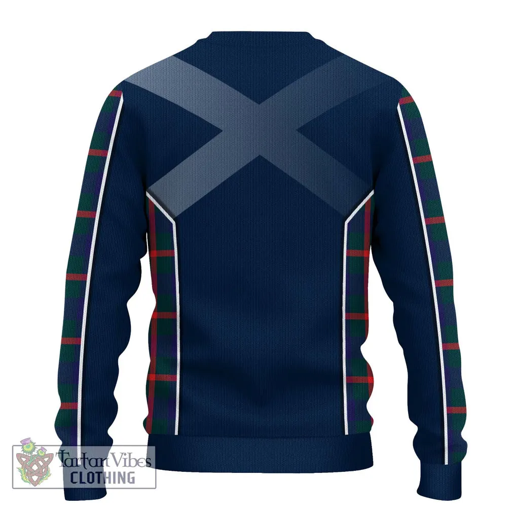 Agnew Tartan Ugly Sweater with Family Crest and Lion Rampant Vibes Sport Style