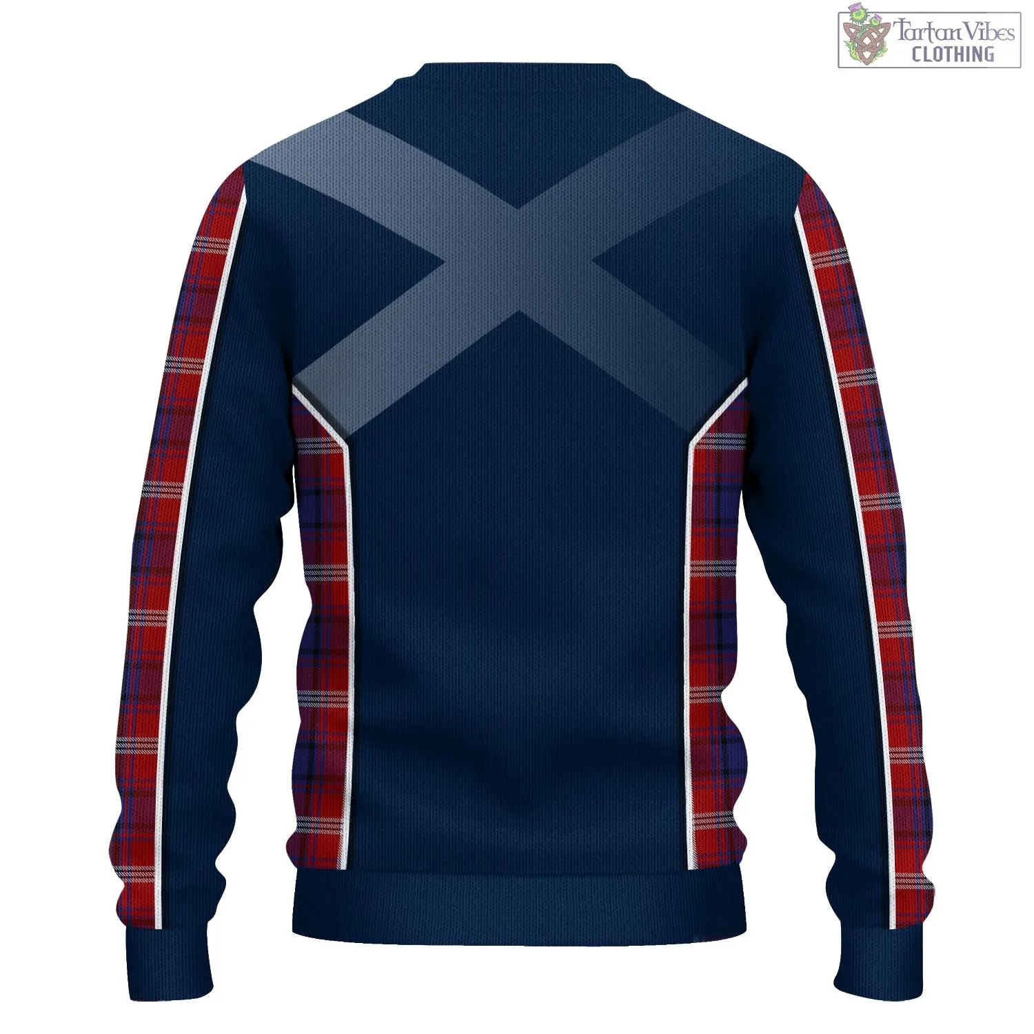 Ainslie Tartan Knitted Sweatshirt with Family Crest and Scottish Thistle Vibes Sport Style