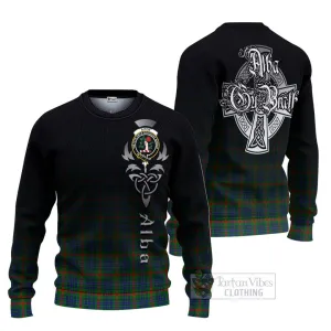 Aiton Tartan Ugly Sweater Featuring Alba Gu Brath Family Crest Celtic Inspired