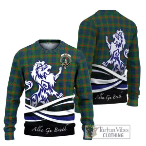 Aiton Tartan Ugly Sweater with Alba Gu Brath Regal Lion Emblem