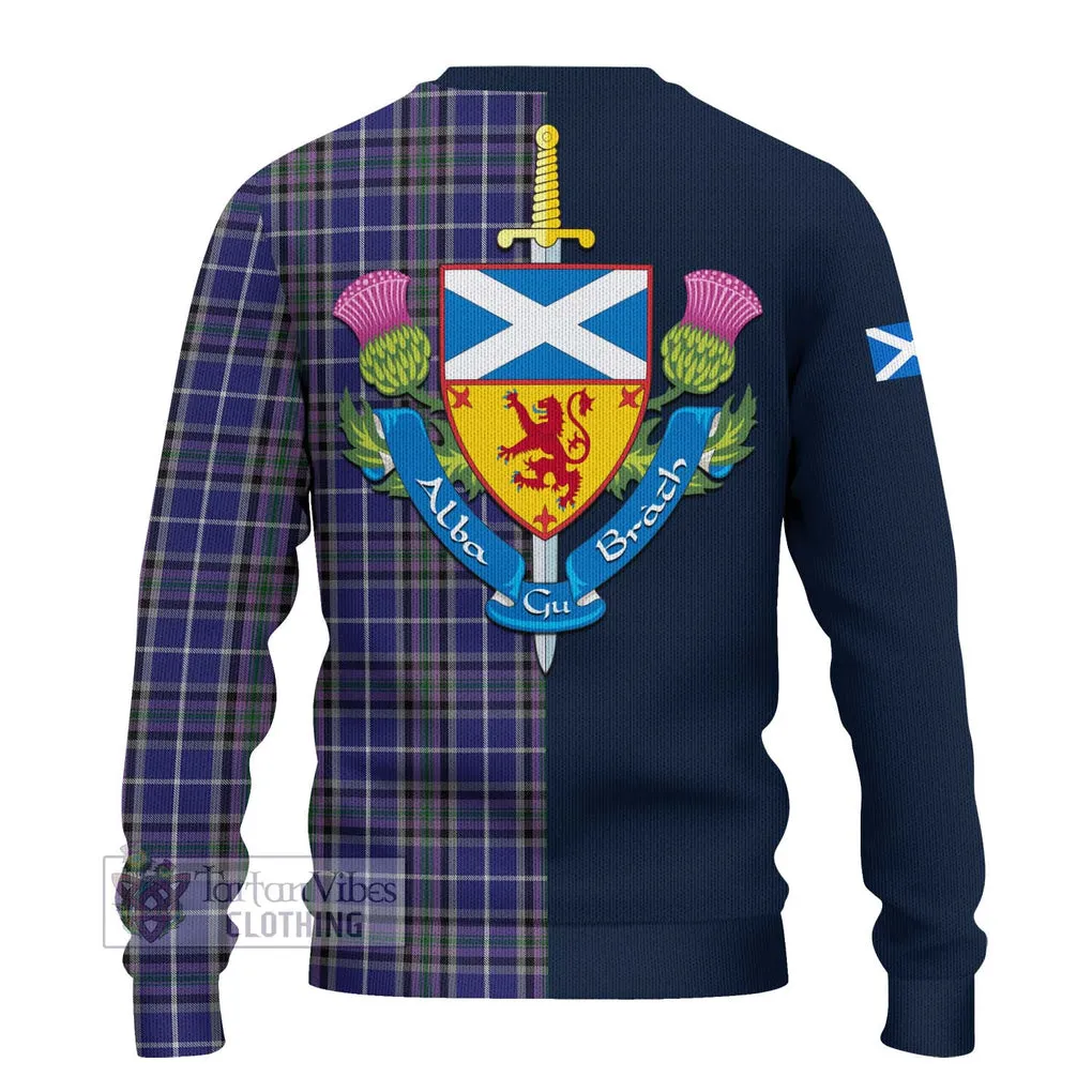 Alexander of Menstry Tartan Ugly Sweater with Scottish Lion Royal Arm Half Style