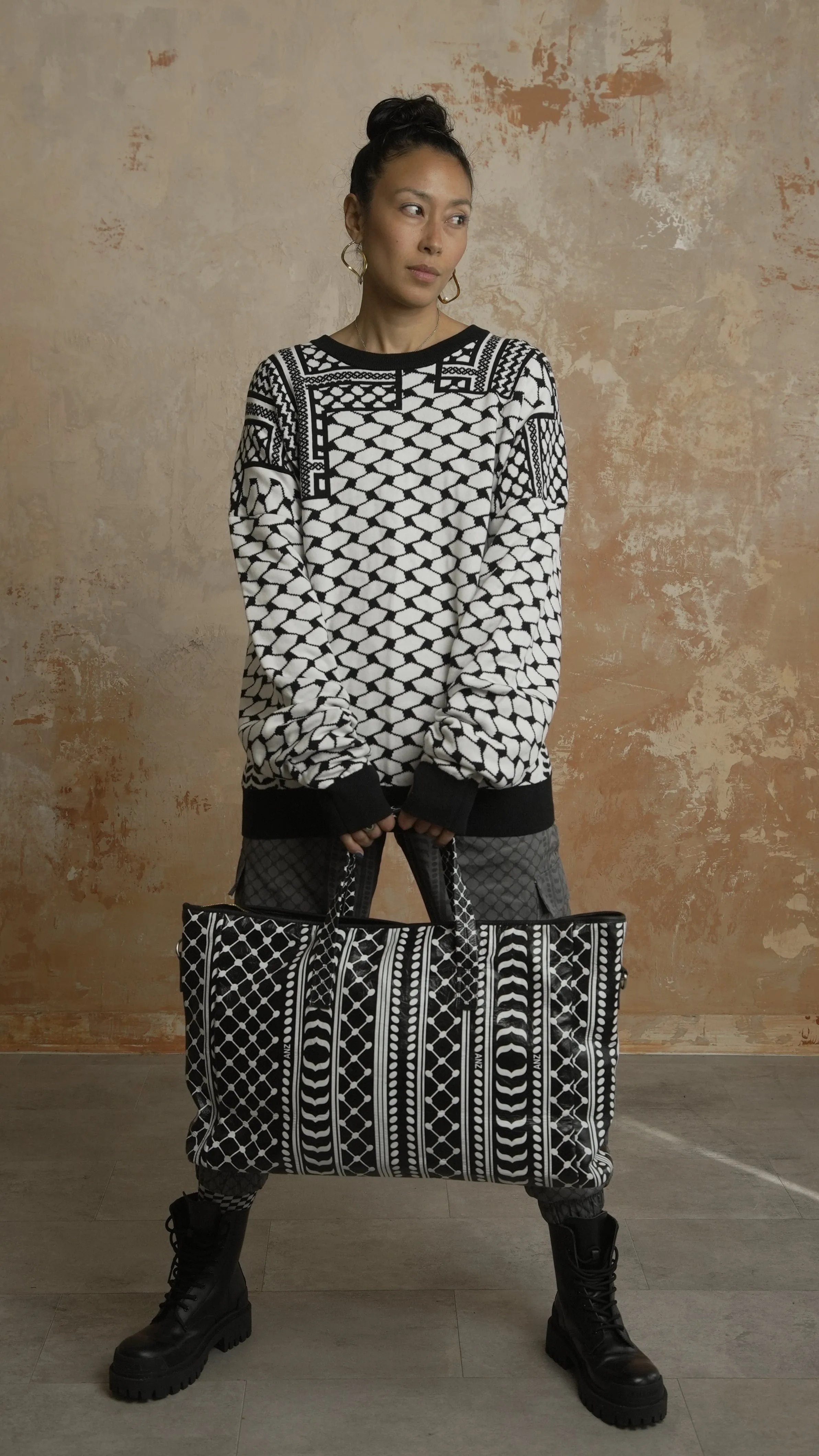 ANZ KEFFIYEH SWEATER / UNISEX