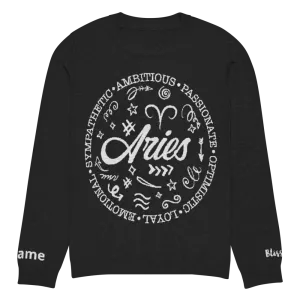 Aries Zodiac Personalized Knit Sweater