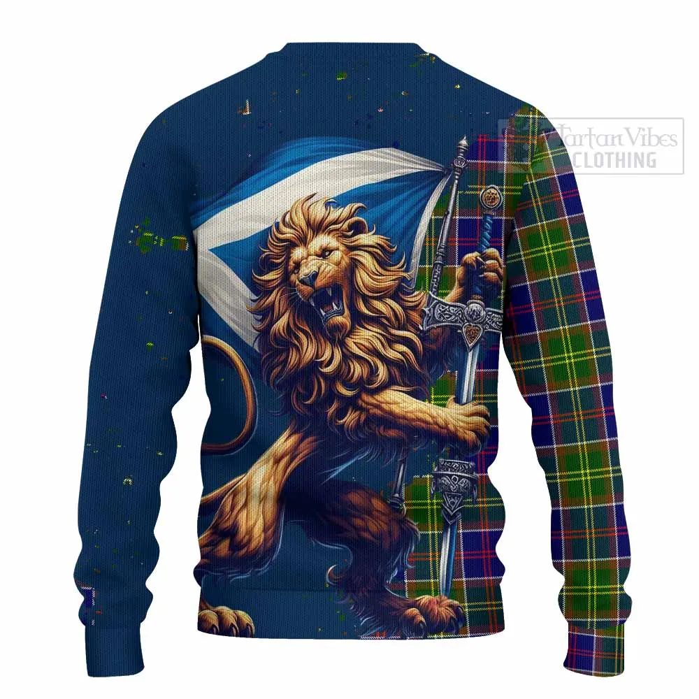 Arnott Tartan Family Crest Knitted Sweater with Scottish Majestic Lion