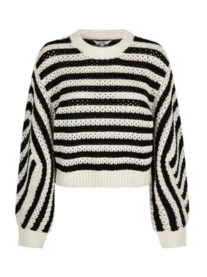 ATARAH-M KYLO KNIT  | BLACK SUGAR STRIPED