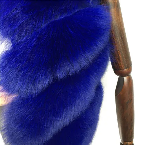 Autumn Winter Women Real Fox Fur Vest Female Genuine Fox Fur Coat Leather Jacket Warm Lady Gilet Natural Fox Fur Waistcoat