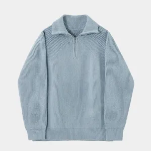 Azure Quarter-Zip Sweater - Cross & Crown