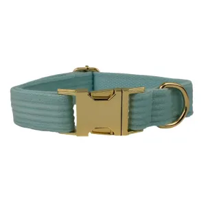 Baby Blue Corduroy Dog Collar - Personalized