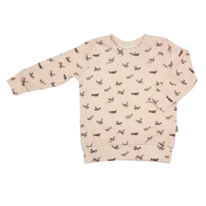 Baby en Kids Sweater Rib Vliegtuigjes Licht Beige