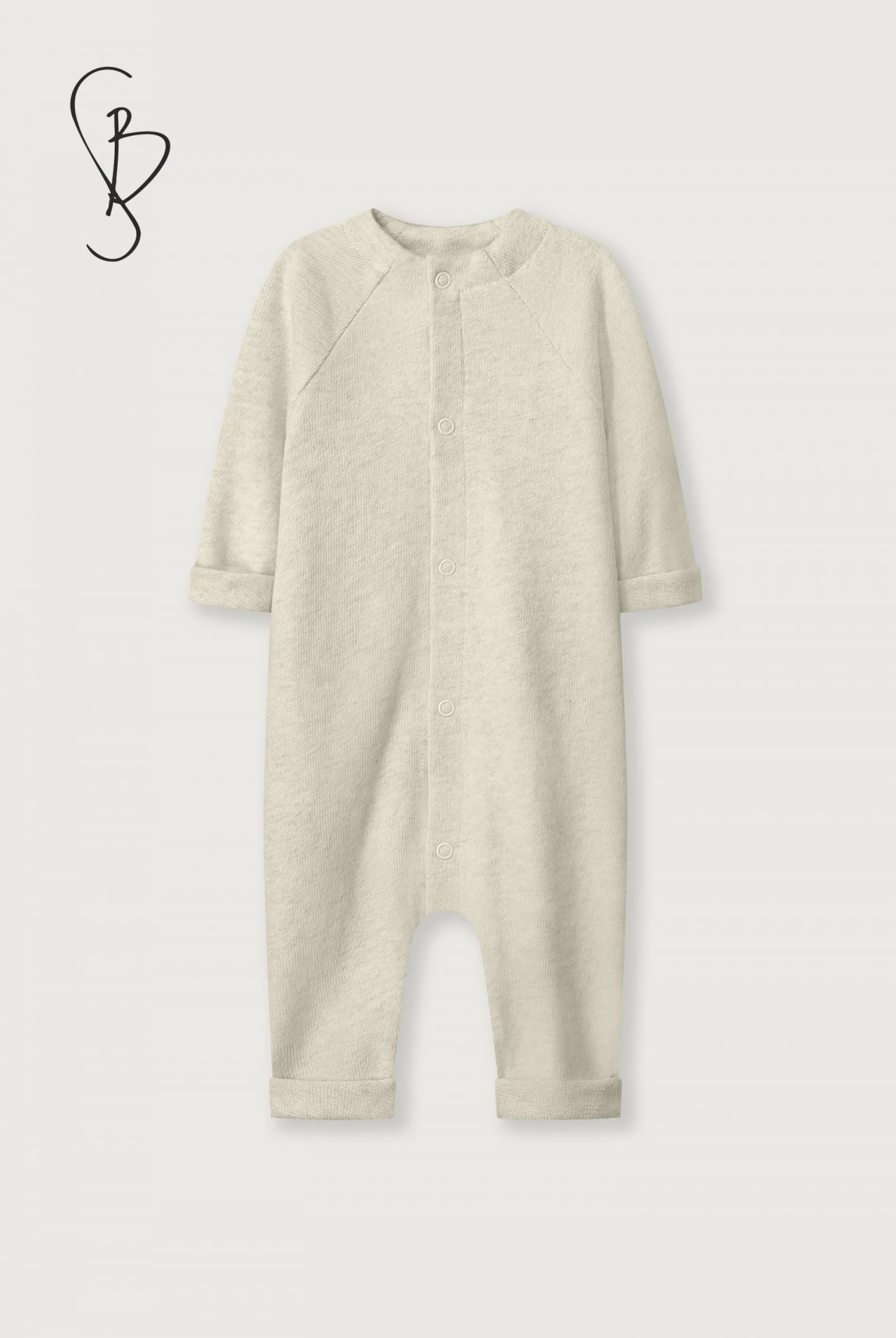 Baby Knitted Jersey Suit | Cream Melange