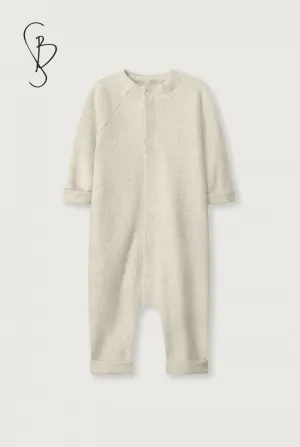 Baby Knitted Jersey Suit | Cream Melange