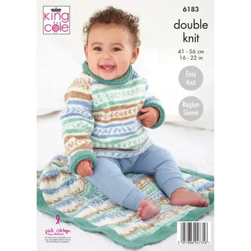 Baby’s Matinee Coat, Sweater and Blankets: Knitted in King Cole Cherish DK