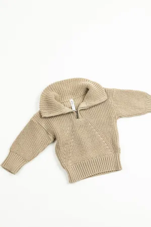 Babysprouts Knit Collar Sweater | Mocha