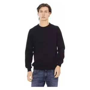 Baldinini Trend Blue Fabric Men Sweater