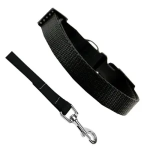 Basic Style Collar and Lead Set — Black