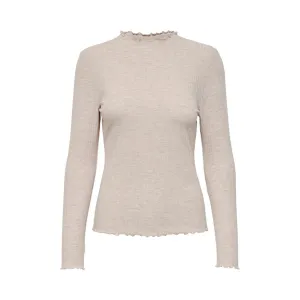 Beige Polyester Sweater