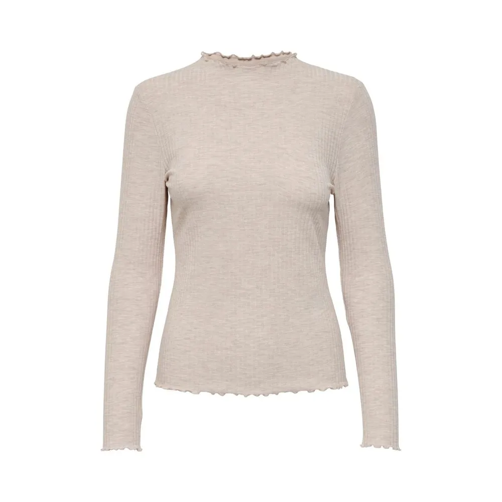 Beige Polyester Sweater