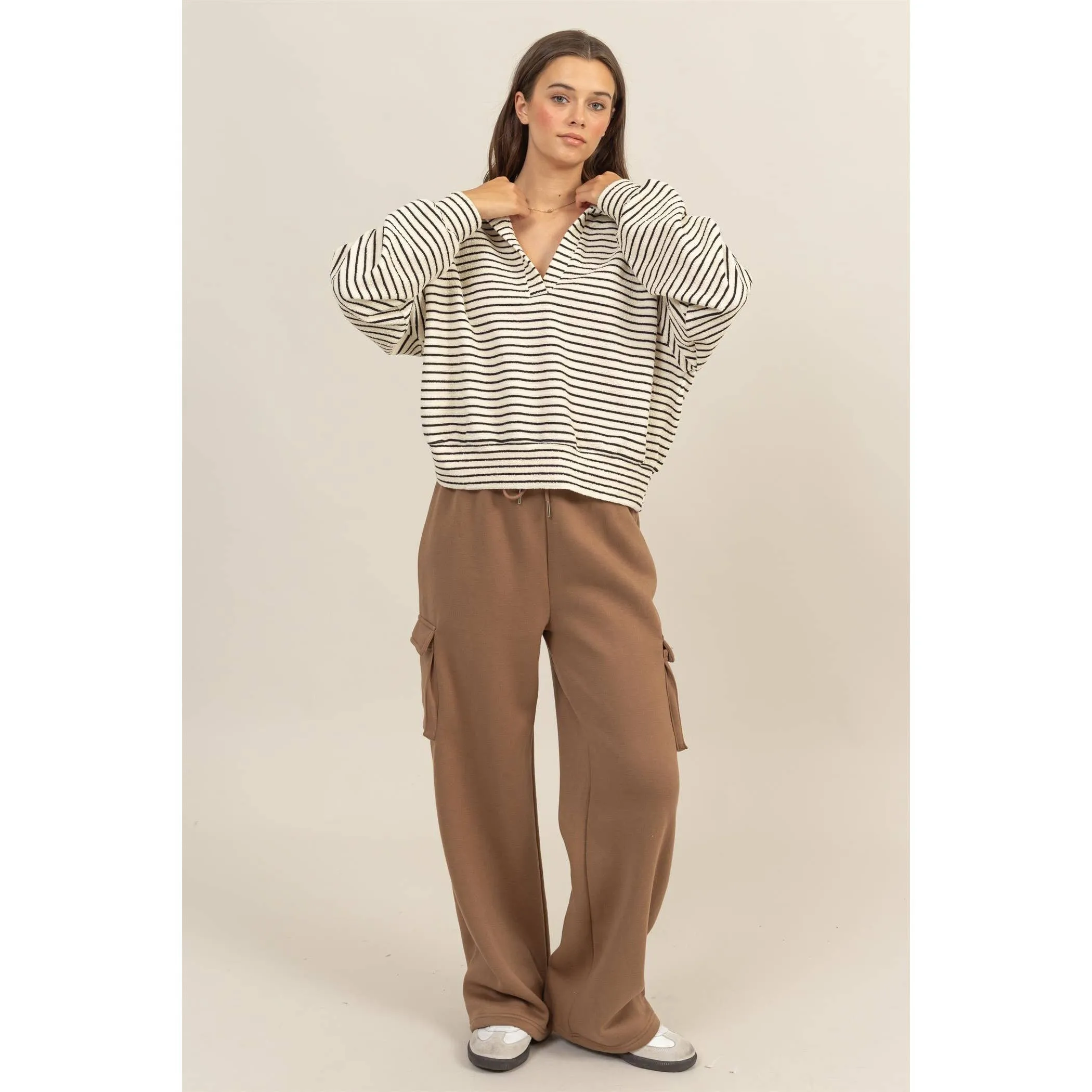 BESSIE ME STRIPED KNIT TOP