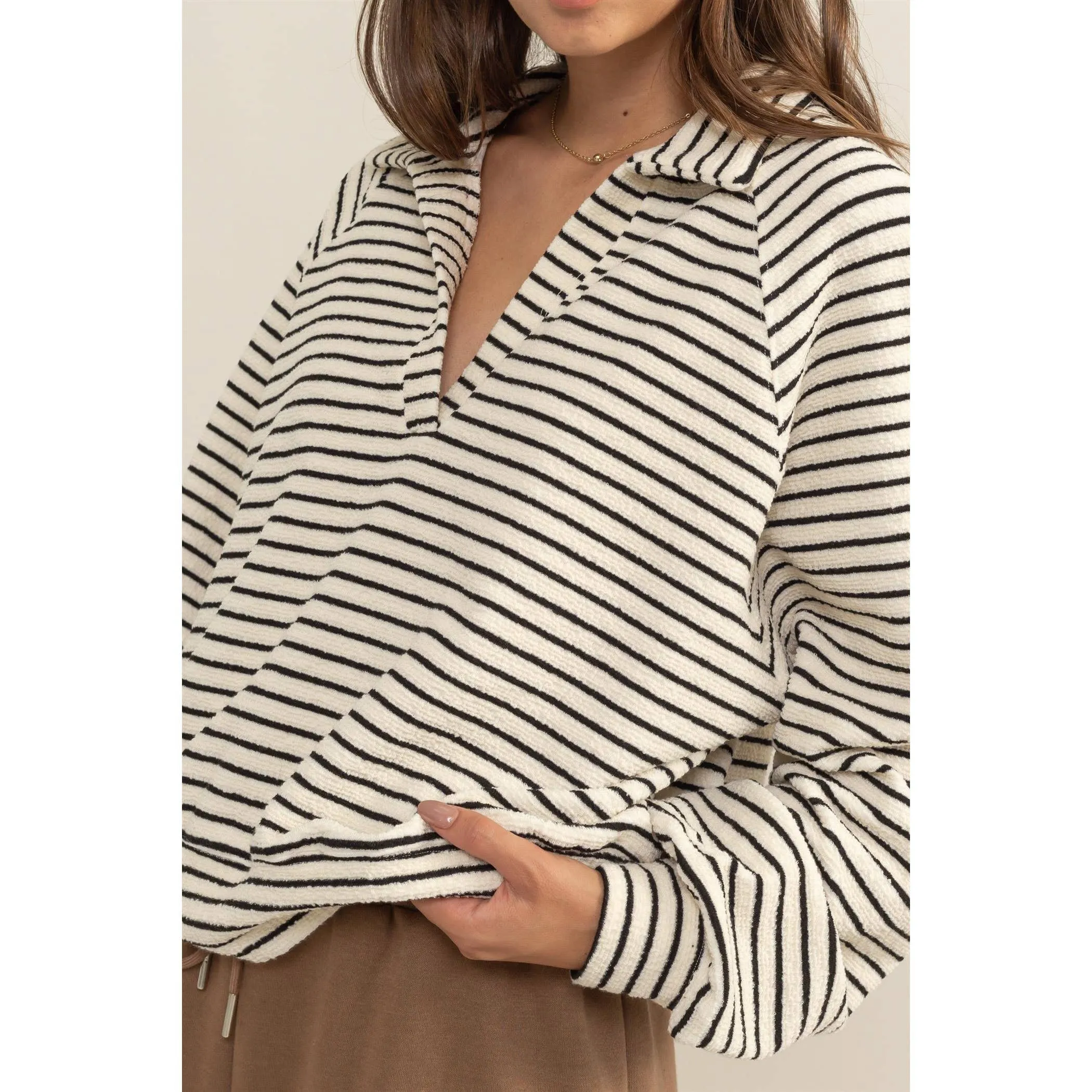 BESSIE ME STRIPED KNIT TOP