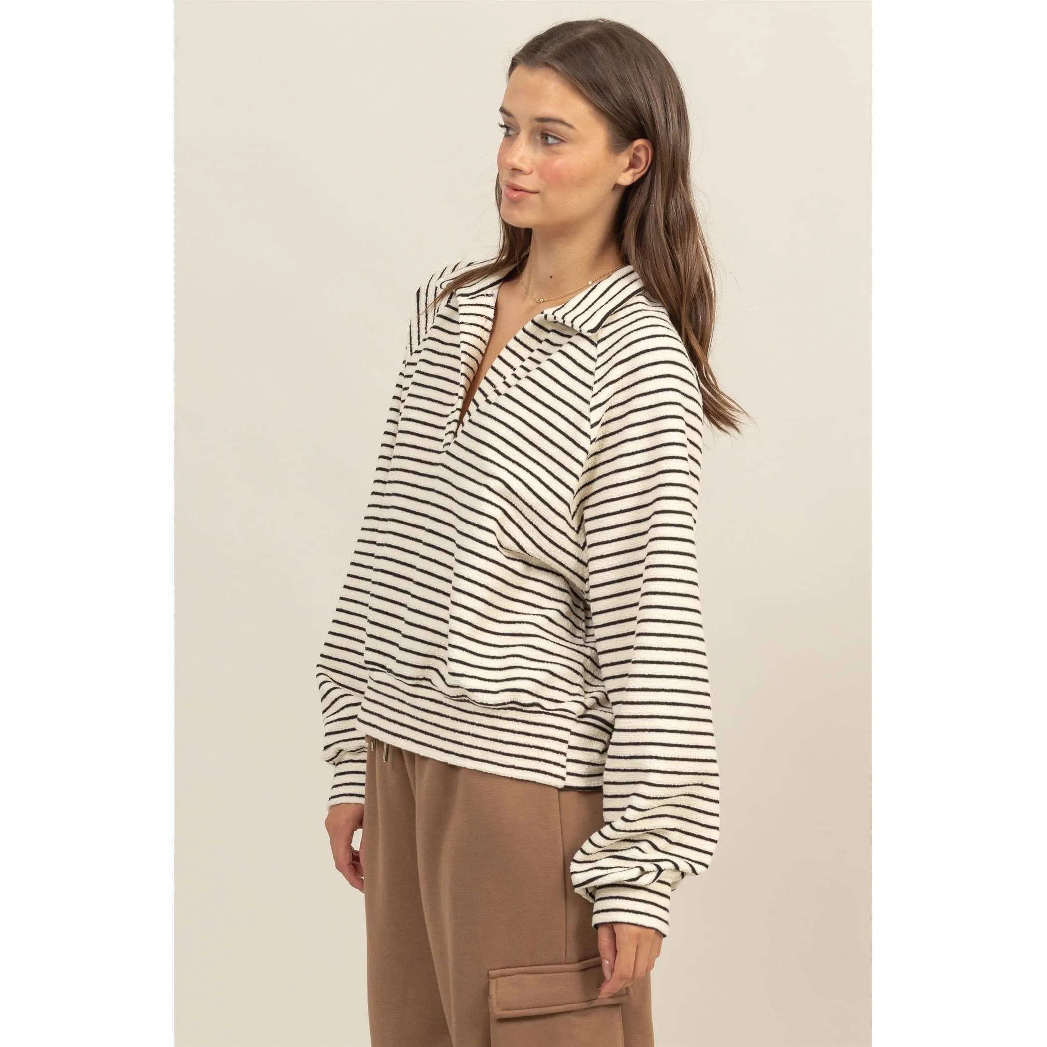 BESSIE ME STRIPED KNIT TOP