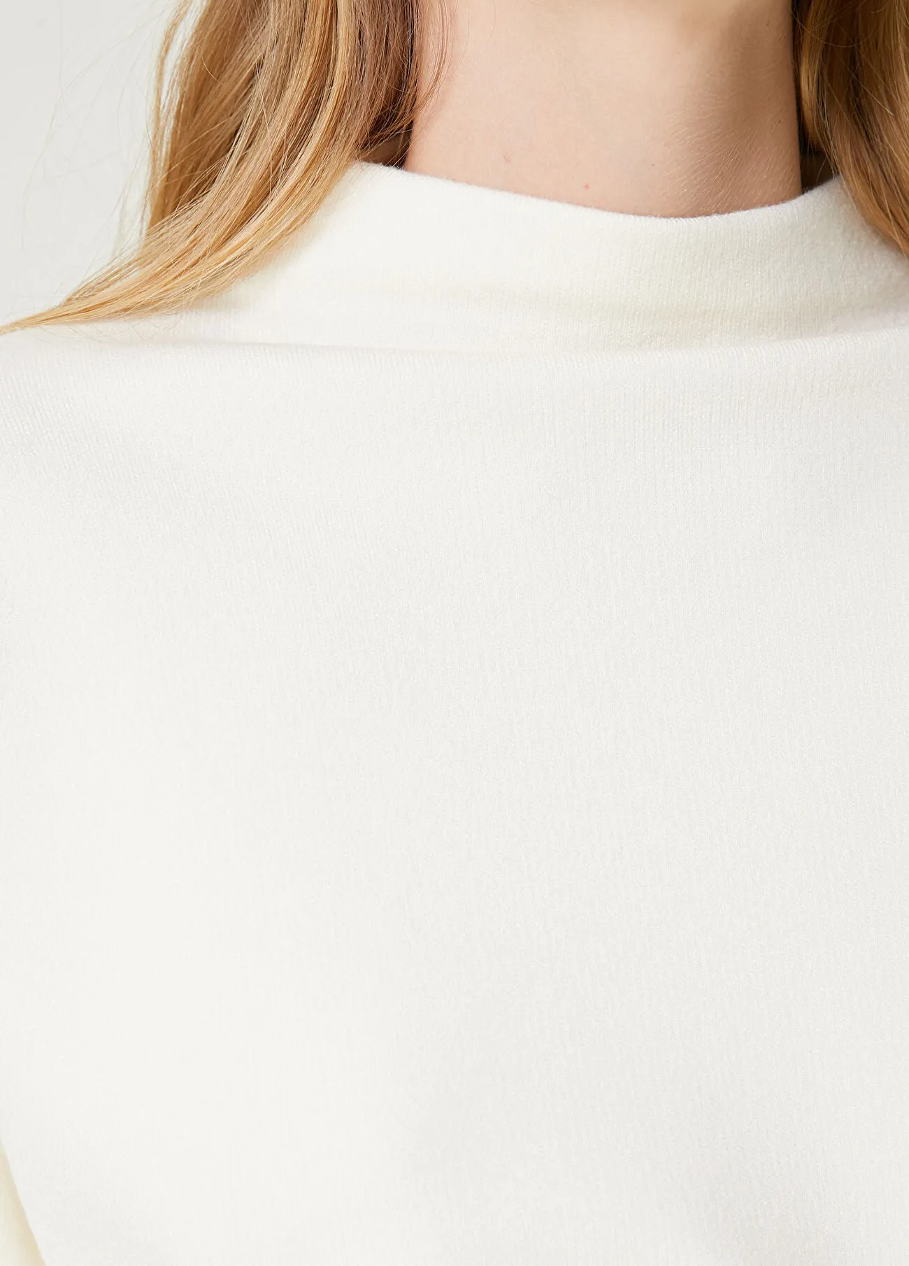 Beymen Club Solid High Neck Sweater Off White