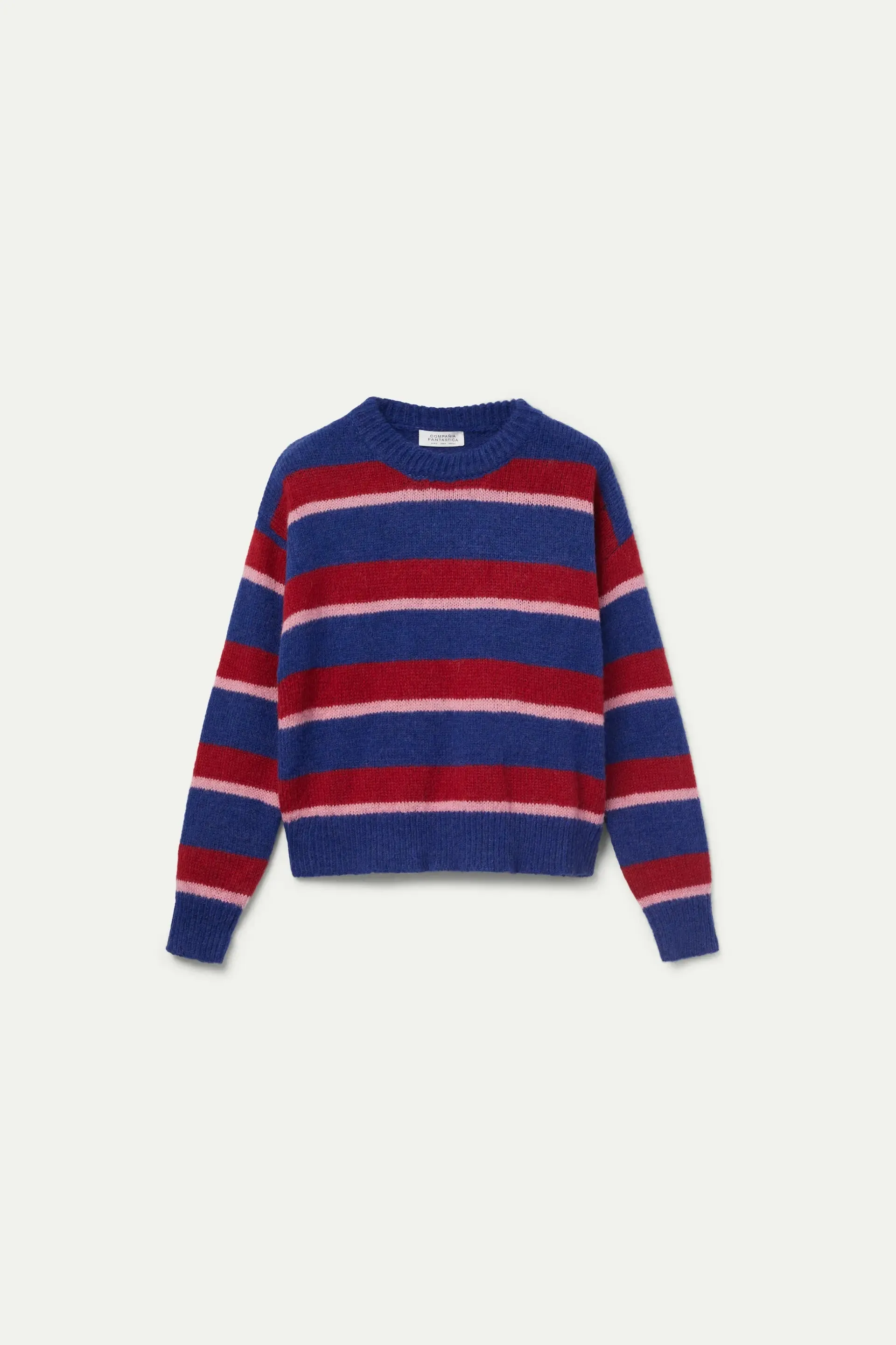 Blue Striped Knitted Jumper