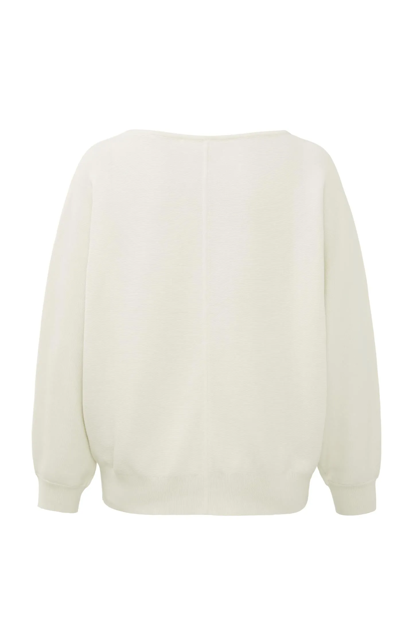 Boatneck sweater with long batwing sleeves in a relaxed fit