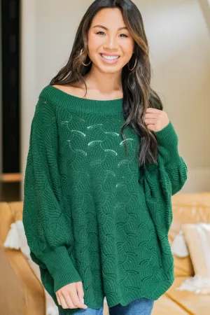 Breaking Free Kelly Green Batwing Sweater