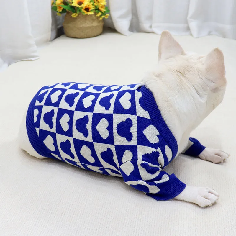 BullyButton French Bulldog Cardigan with Button Closure