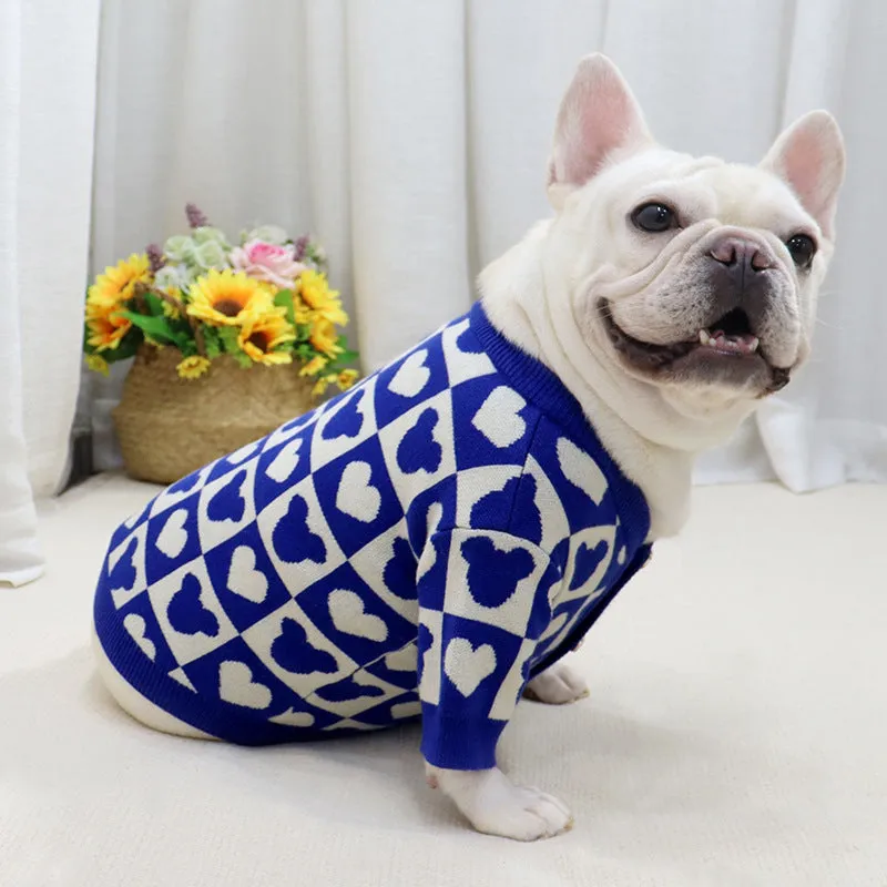 BullyButton French Bulldog Cardigan with Button Closure