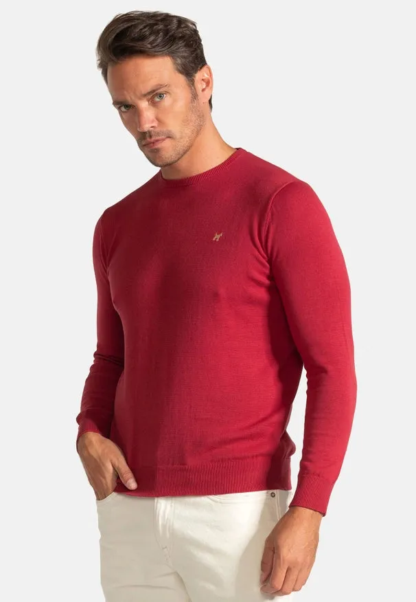 Burgundy Round Neck Sweater