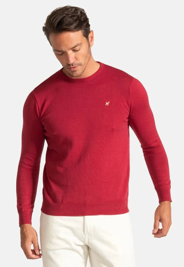 Burgundy Round Neck Sweater