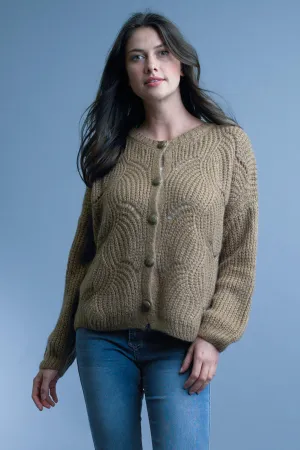 Button-up knitted sweater