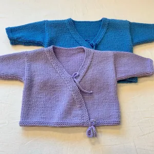 Cadenza Cross-Over Baby Sweater (Karabella version) Knitting Kit | Karabella Aurora 6