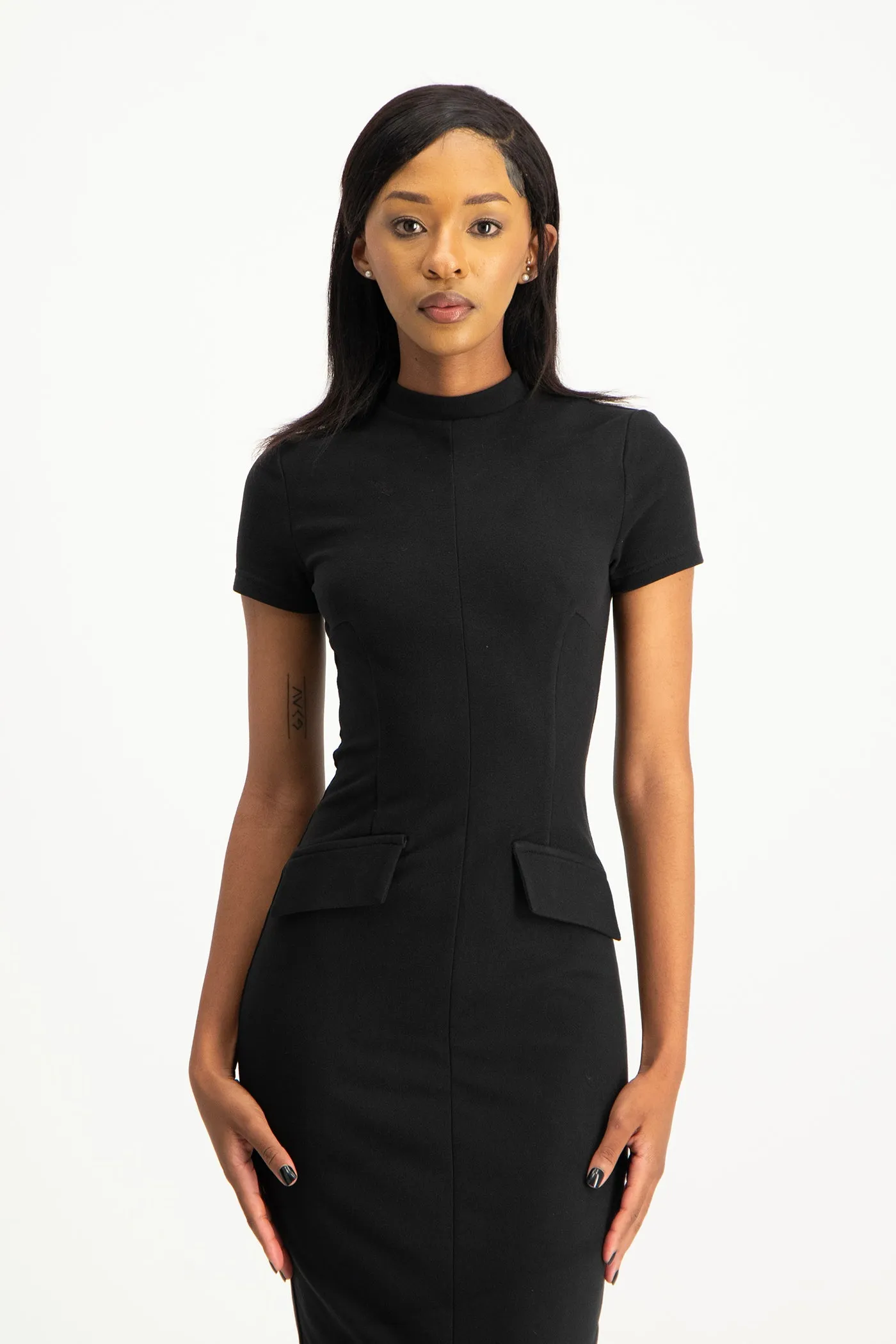 Cami Short Sleeve Turtleneck Dress