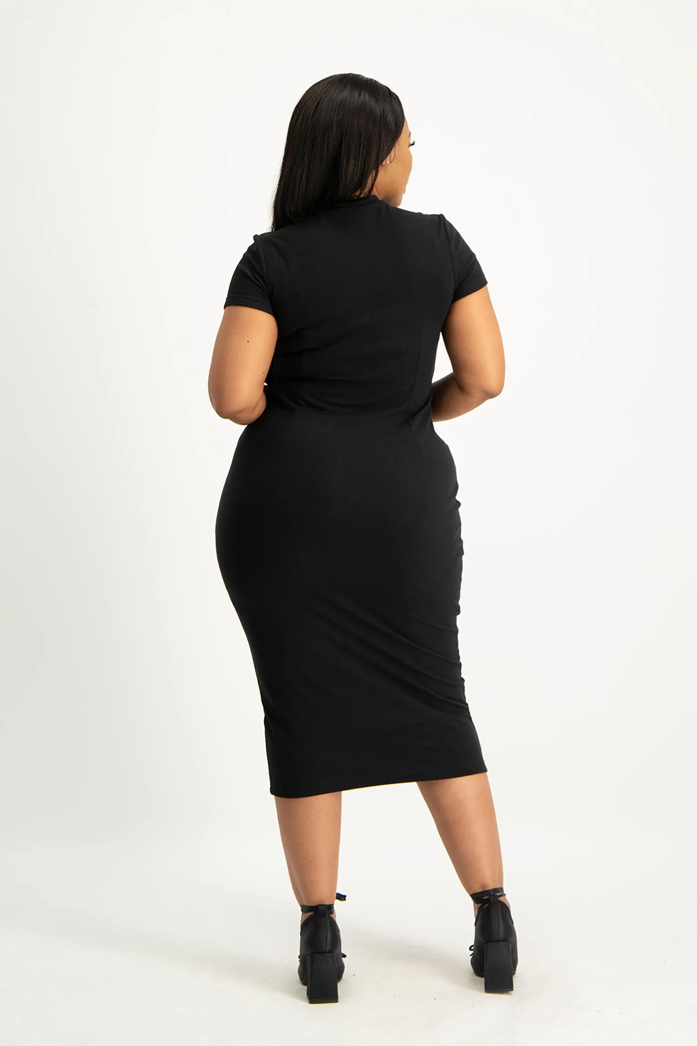 Cami Short Sleeve Turtleneck Dress