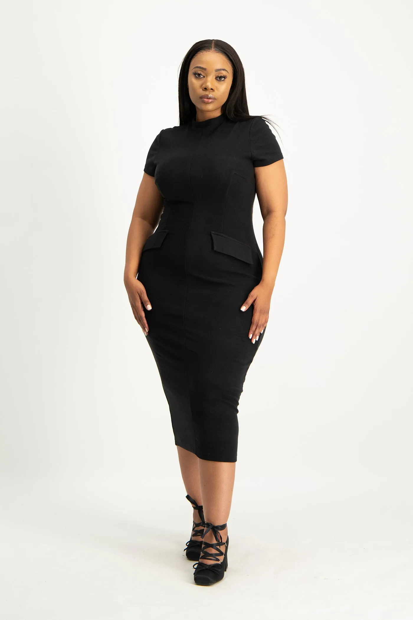 Cami Short Sleeve Turtleneck Dress