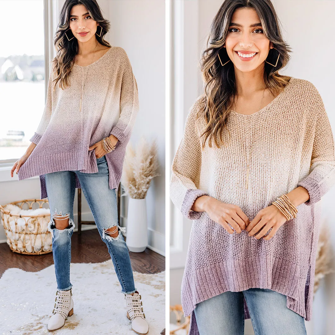 Can't Go On Without You Mocha Brown Ombre Sweater