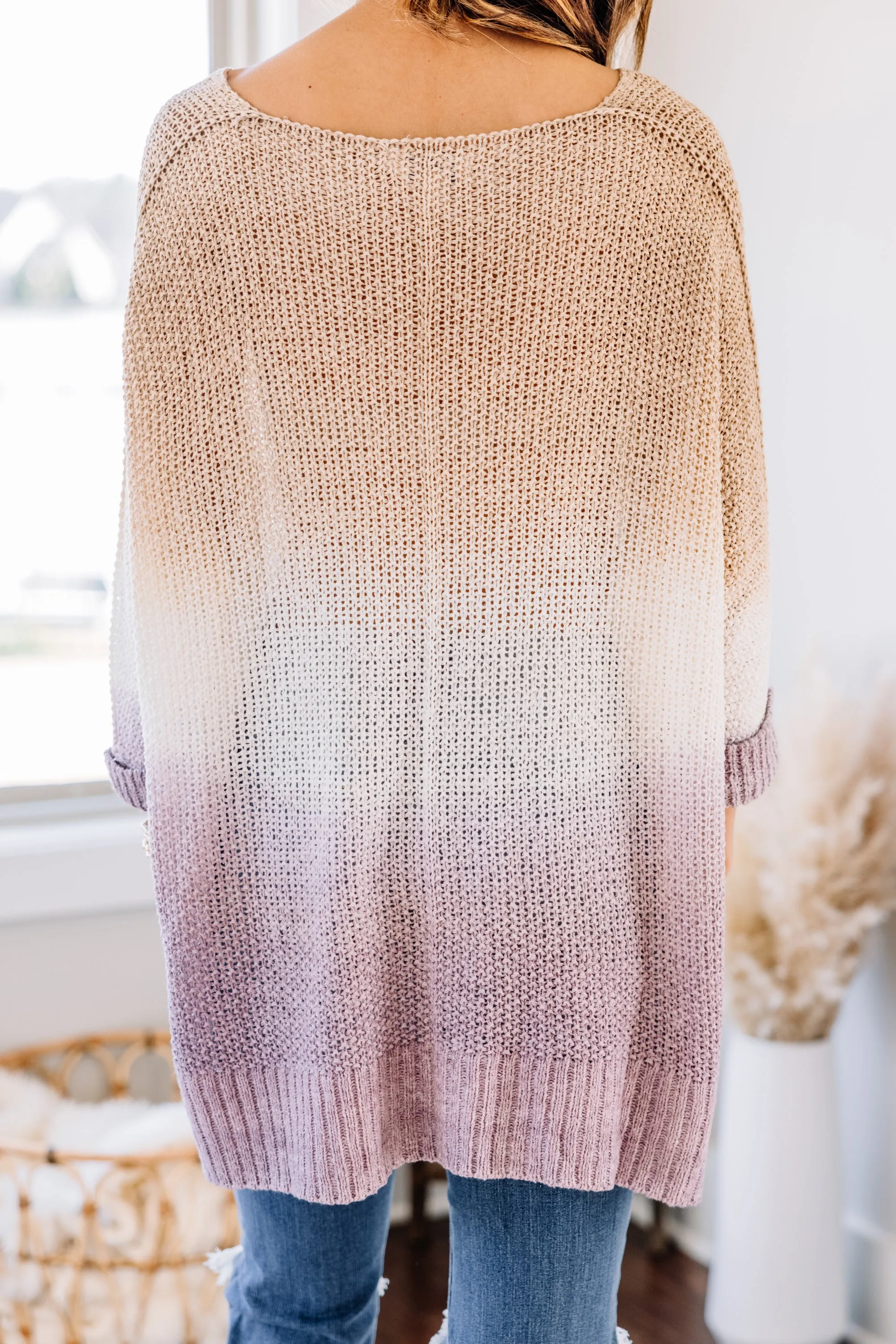 Can't Go On Without You Mocha Brown Ombre Sweater